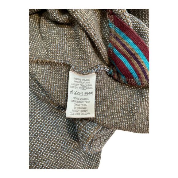 Women’s Robert  Graham Striped Quarter Zip Pullover Sweater Size M - Picture 8 of 12